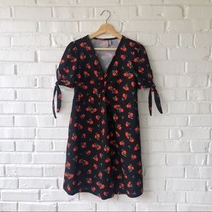 ASOS Maternity Tie Sleeve Mini Dress Floral Print